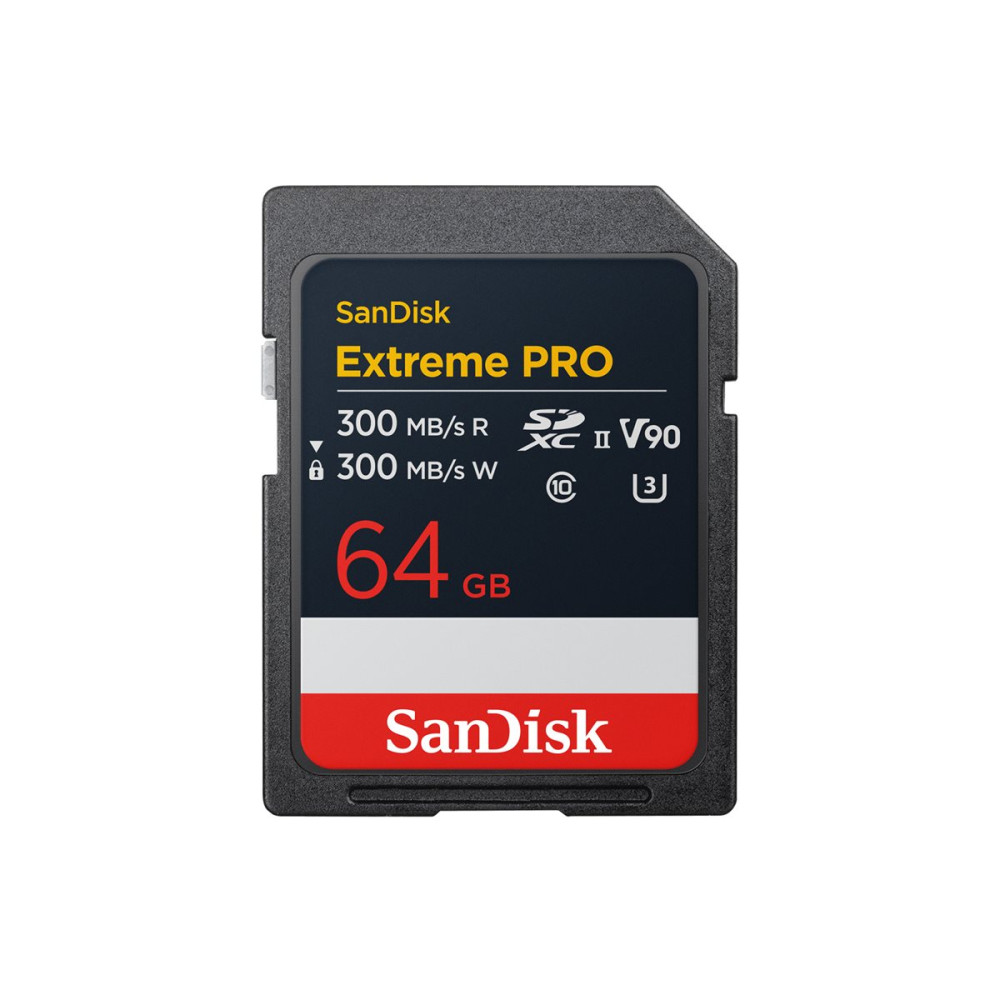 Produktbild för SanDisk Extreme PRO - flash-minneskort - 64 GB - SDXC UHS-II