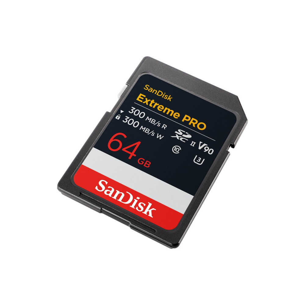 Produktbild för SanDisk Extreme PRO - flash-minneskort - 64 GB - SDXC UHS-II