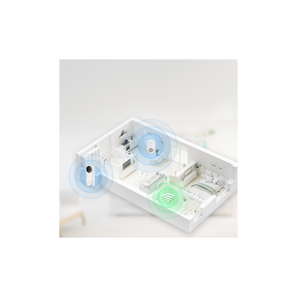 Produktbild för EZVIZ CH1, Vit, Trådlös, 2,4 GHz, 802.11b, 802.11g, Wi-Fi 4...