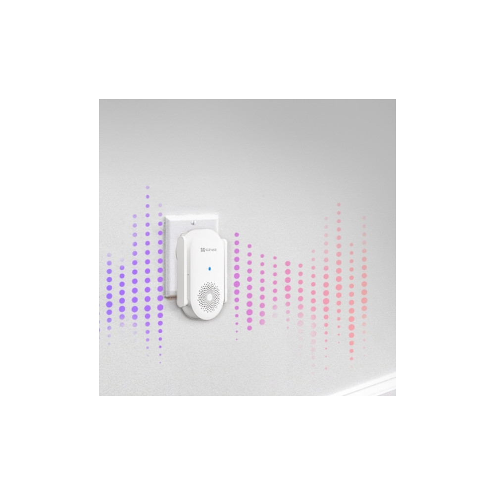 Produktbild för EZVIZ CH1, Vit, Trådlös, 2,4 GHz, 802.11b, 802.11g, Wi-Fi 4...