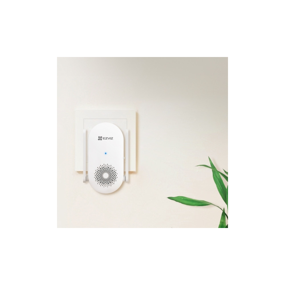 Produktbild för EZVIZ CH1, Vit, Trådlös, 2,4 GHz, 802.11b, 802.11g, Wi-Fi 4...