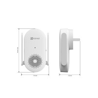 Produktbild för EZVIZ CH1, Vit, Trådlös, 2,4 GHz, 802.11b, 802.11g, Wi-Fi 4...