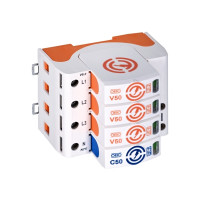 Produktbild för Obo Bettermann V50-3+NPE-280, 230 V, 80000 A, 1300 V, Orange...