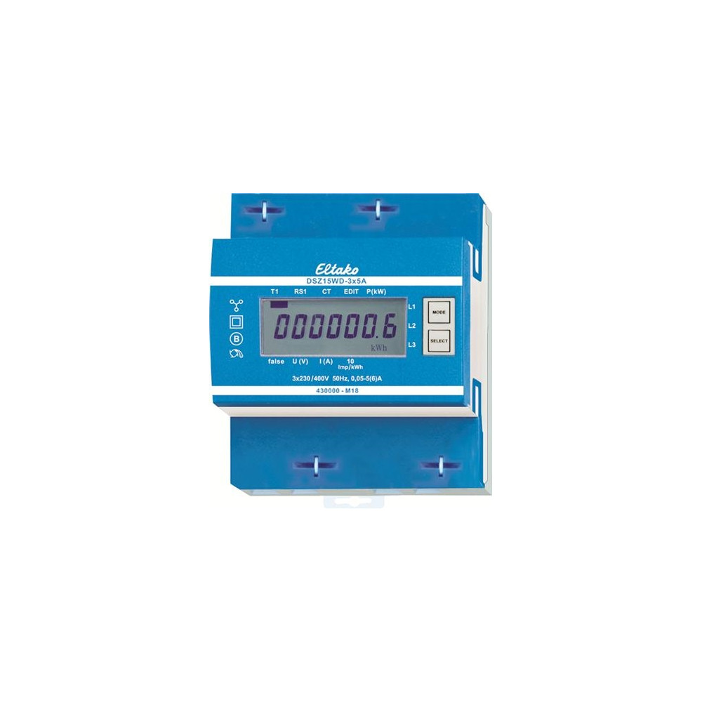 Produktbild för Eltako DSZ15WD-3x5A MID Vekselstrømsmåler digital 5 A MID-go...