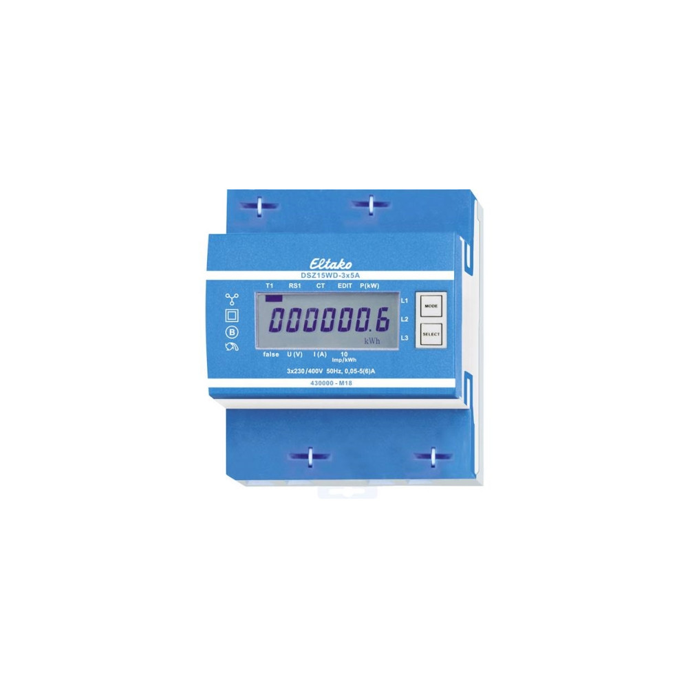 Produktbild för Eltako DSZ15WD-3x5A MID Vekselstrømsmåler digital 5 A MID-go...