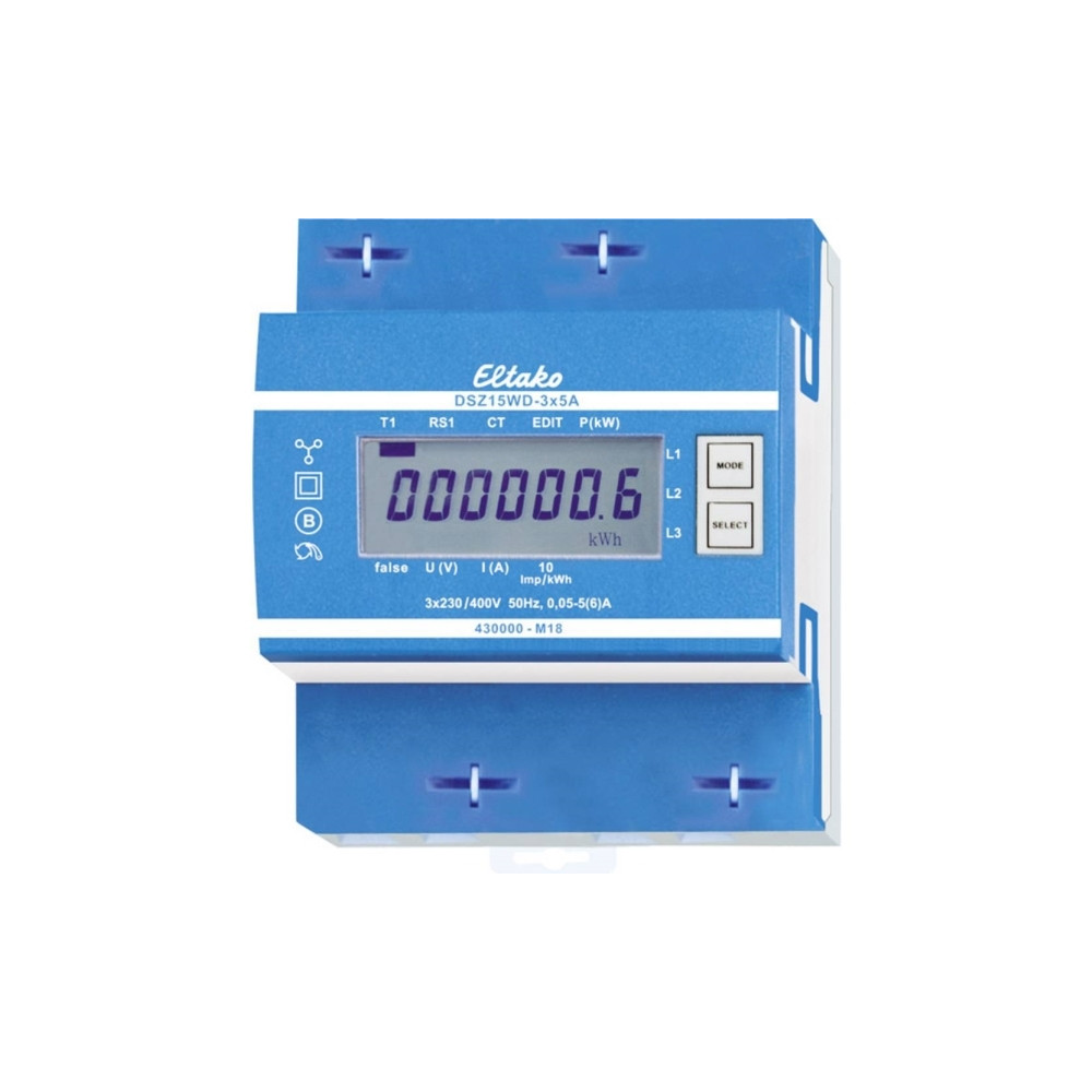 Produktbild för Eltako DSZ15WD-3x5A MID Vekselstrømsmåler digital 5 A MID-go...