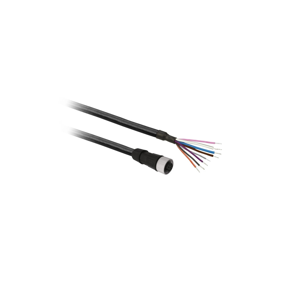 Produktbild för Schneider Electric XZCP29P12L10, 10 m, M12, Hunstik, Sort, P...