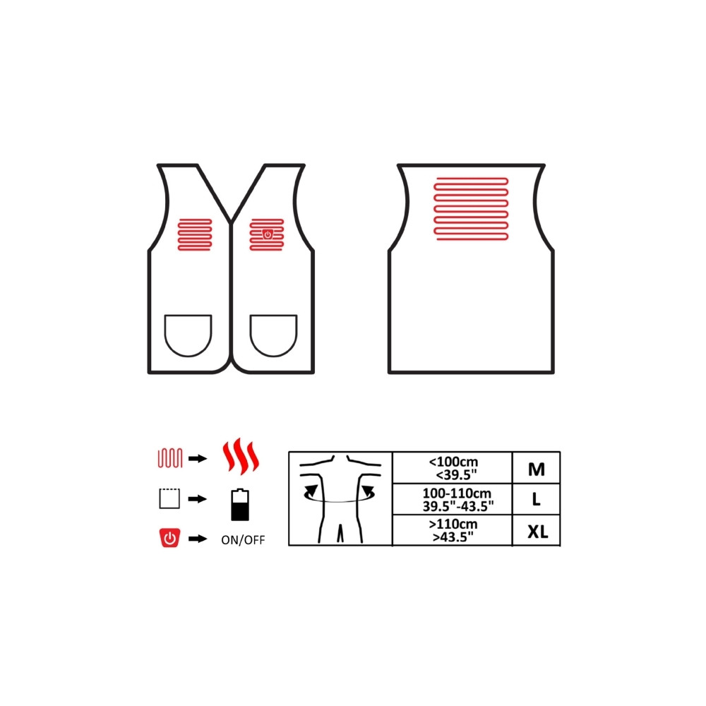 Produktbild för Glovii GV1L, Skyddsväst, Skidåkning, Snowboardåkning, Unisex...