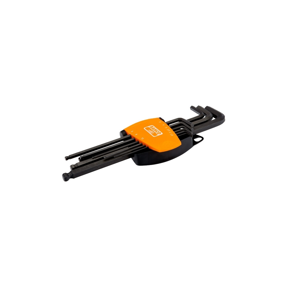 Produktbild för Bahco BE-9678, Insexnycklar med L-handtag, set, Metrisk, 9 s...