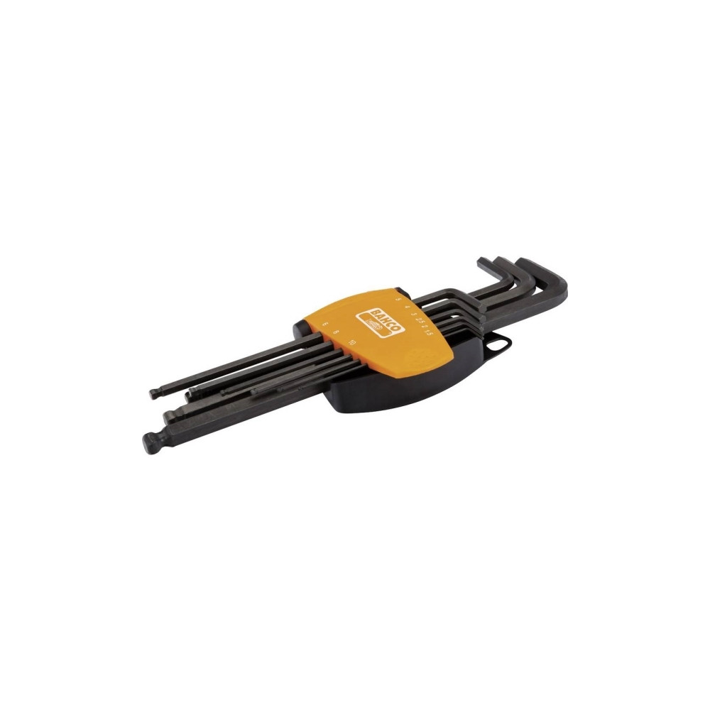 Produktbild för Bahco BE-9678, Insexnycklar med L-handtag, set, Metrisk, 9 s...