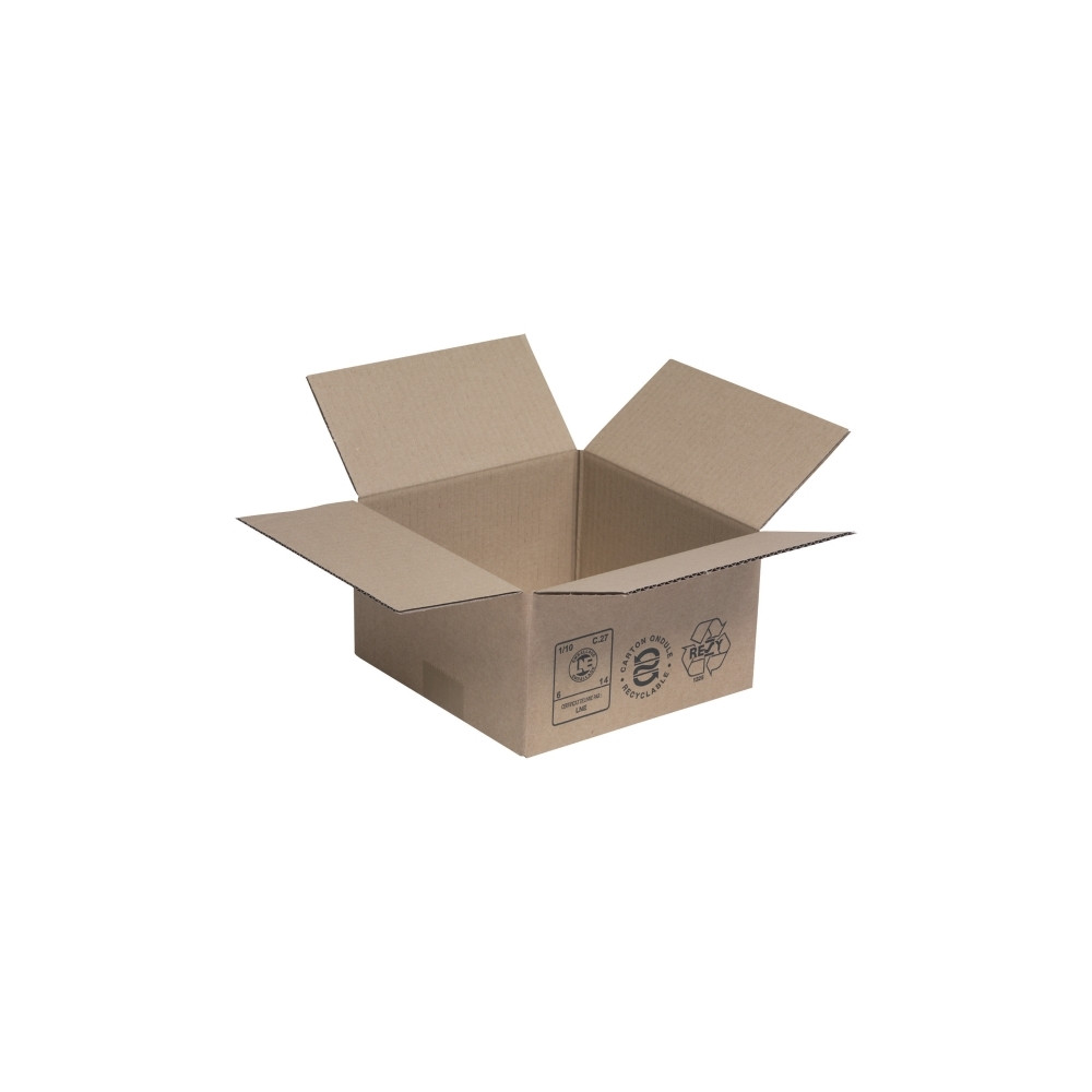 Produktbild för Standardkartong, 1-lagers, HxBxD 110 x 200 x 200 mm, 25 st/f...
