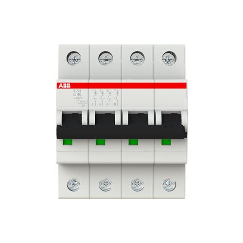 ABB Automatisk säkring C 40A, 4-polig C-karaktäristik, brytkraft...