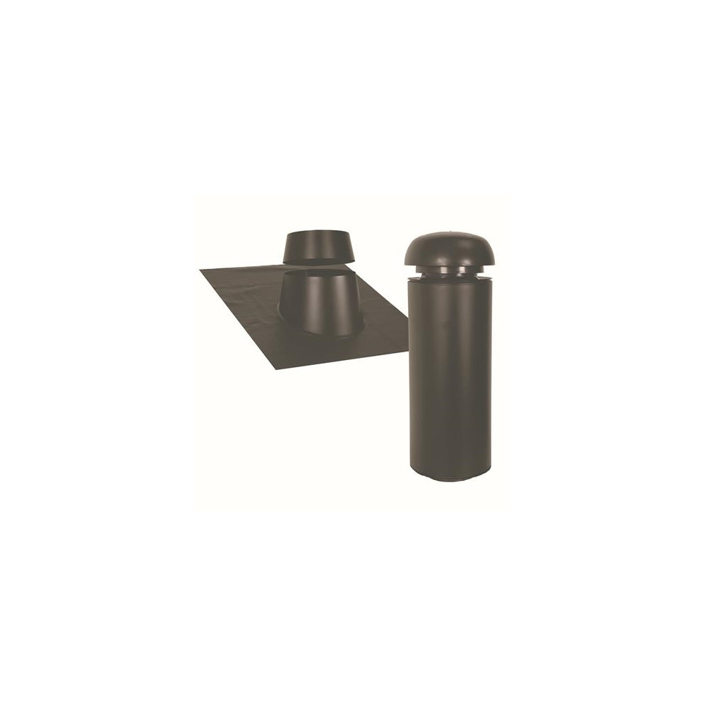 Produktbild för SABETOFLEX takhuv 160 längd 600 mm taklutn. 10-32° svart/sva...
