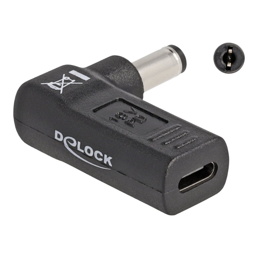 Produktbild för Delock - strömadapter - USB-C till DC-jack 5,5 x 2,1 mm