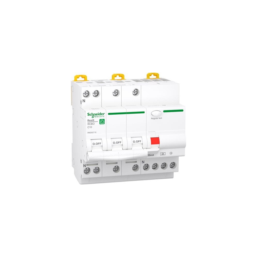 Produktbild för SCHNEIDER ELECTRIC kombiafbrytare RCBO 10A utlösningsström 3...