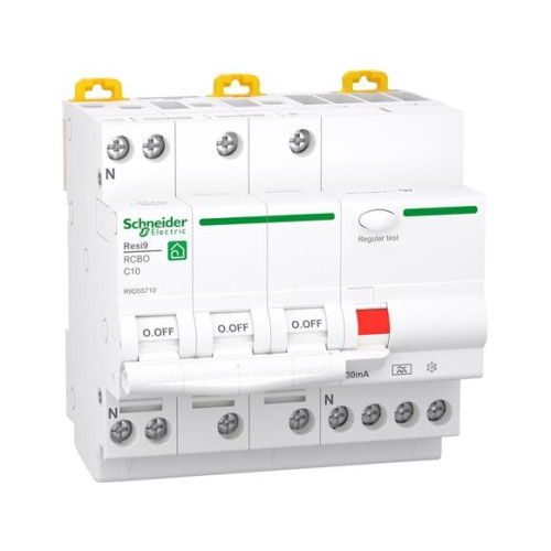 SCHNEIDER ELECTRIC SCHNEIDER ELECTRIC kombiafbrytare RCBO 10A utlösningsström 3...