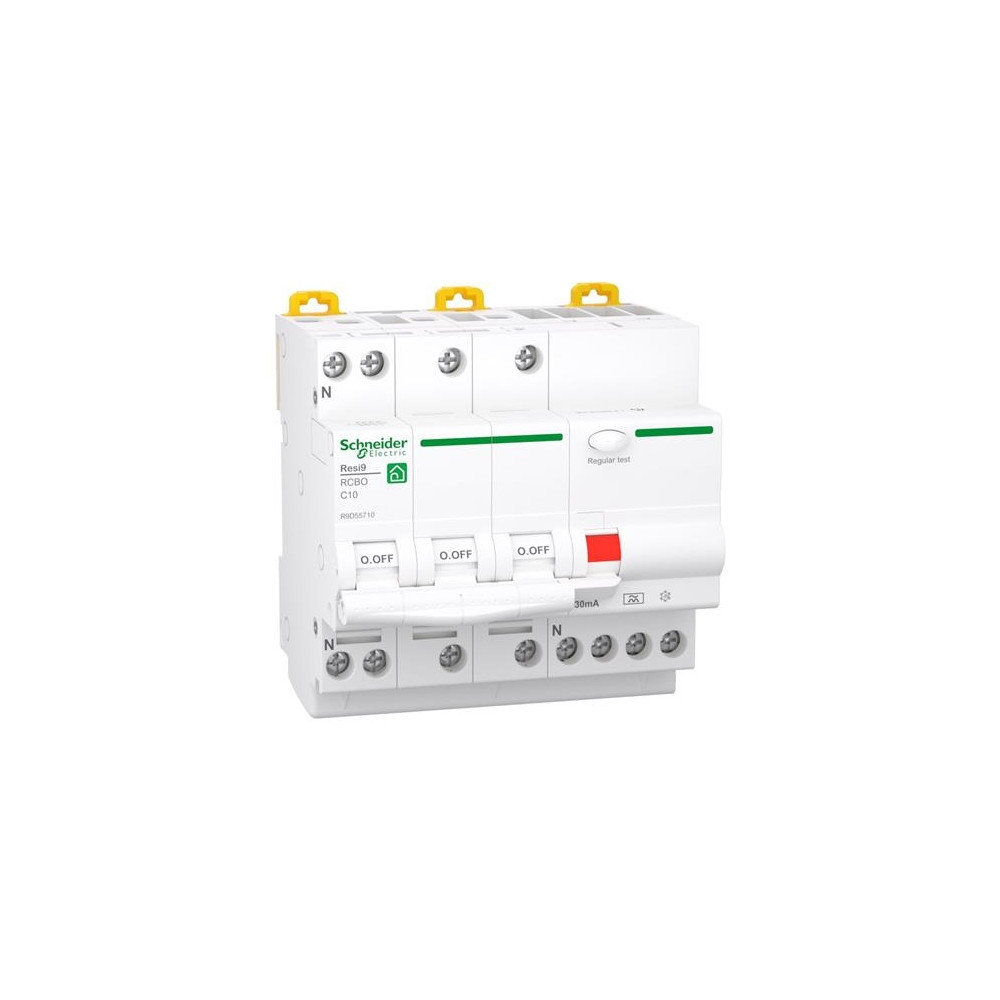 Produktbild för SCHNEIDER ELECTRIC kombiafbrytare RCBO 10A utlösningsström 3...