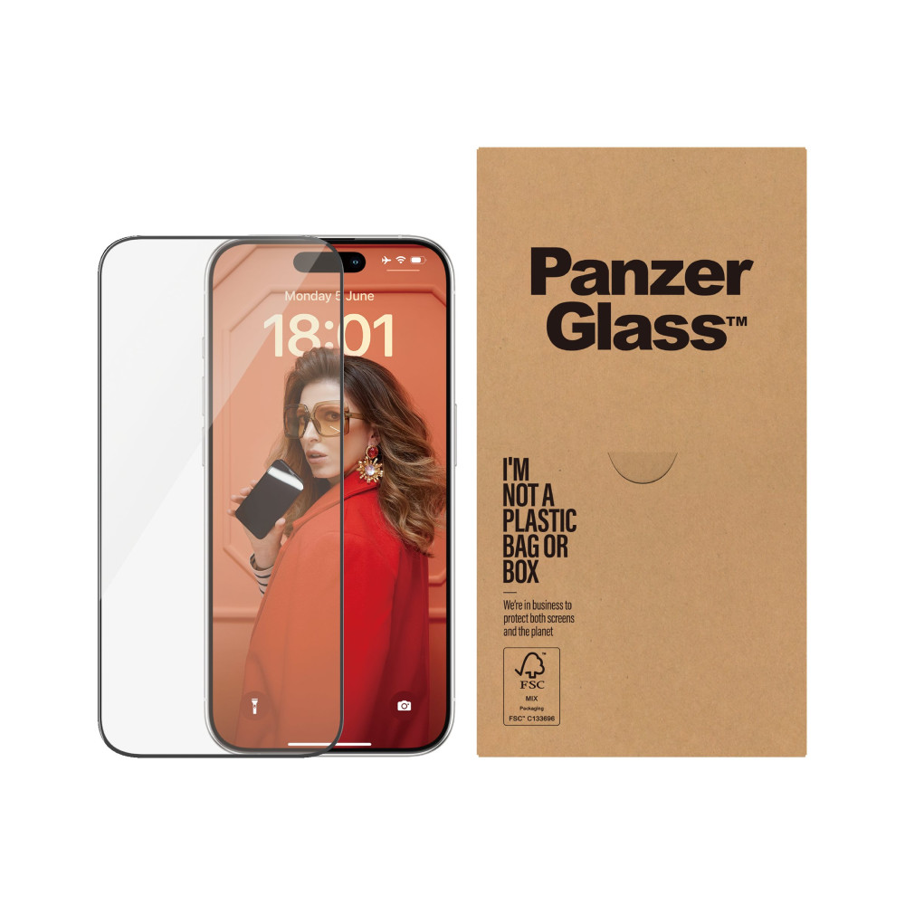 Produktbild för PanzerGlass - skärmskydd för mobiltelefon - ultrabred passning