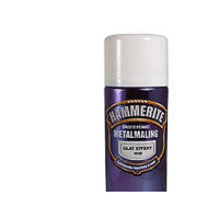 Produktbild för Hammerite spray med slät effekt – Exklusiv skatt. Vit 400 ml