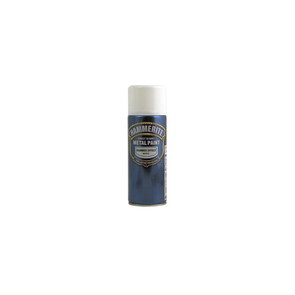 Produktbild för Hammerite spray med slät effekt – Exklusiv skatt. Vit 400 ml