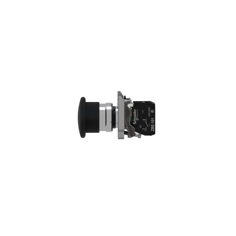 Produktbild för Schneider Electric XB4, Knapp, Svart, IP66, IK06, Klass I, 1...
