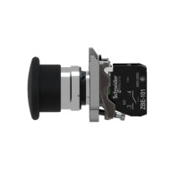Produktbild för Schneider Electric XB4, Knapp, Svart, IP66, IK06, Klass I, 1...