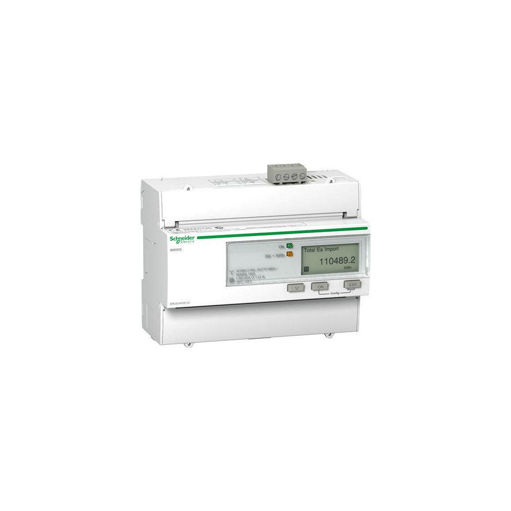 Produktbild för Schneider Electric iEM3355, IP20, 50/60 hz, 126 mm, 69,3 mm,...