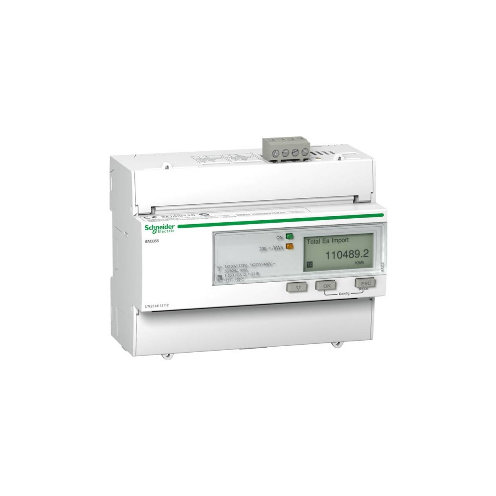 Produktbild för Schneider Electric iEM3355, IP20, 50/60 hz, 126 mm, 69,3 mm,...