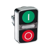 Produktbild för Schneider Electric ZB4, Knapp, Grön, Integral LED, IP66, IK0...