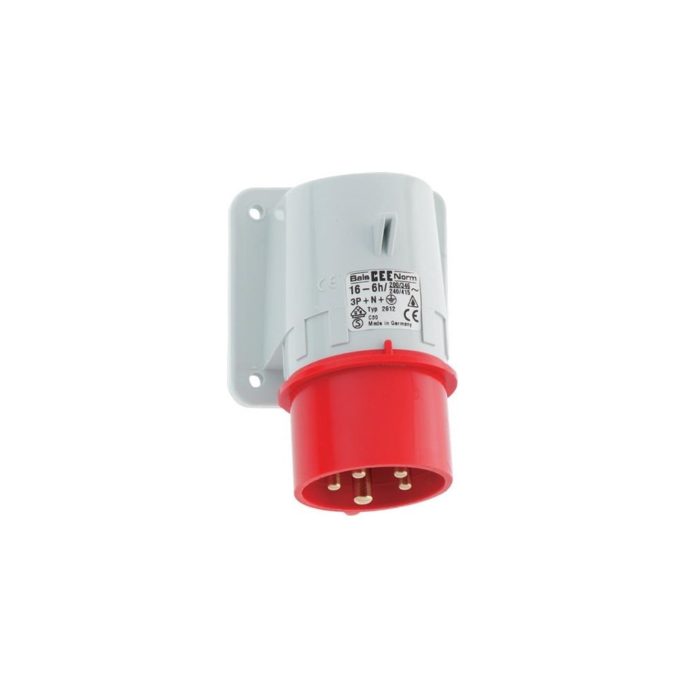 Köp BALS CEE-uttag utanpåliggandeH6 400V 16A 5-polig röd flä...