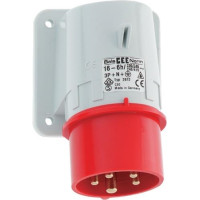 Produktbild för BALS CEE infällningstillsats H6 400V 16A 5-pol röd, fläns 84...