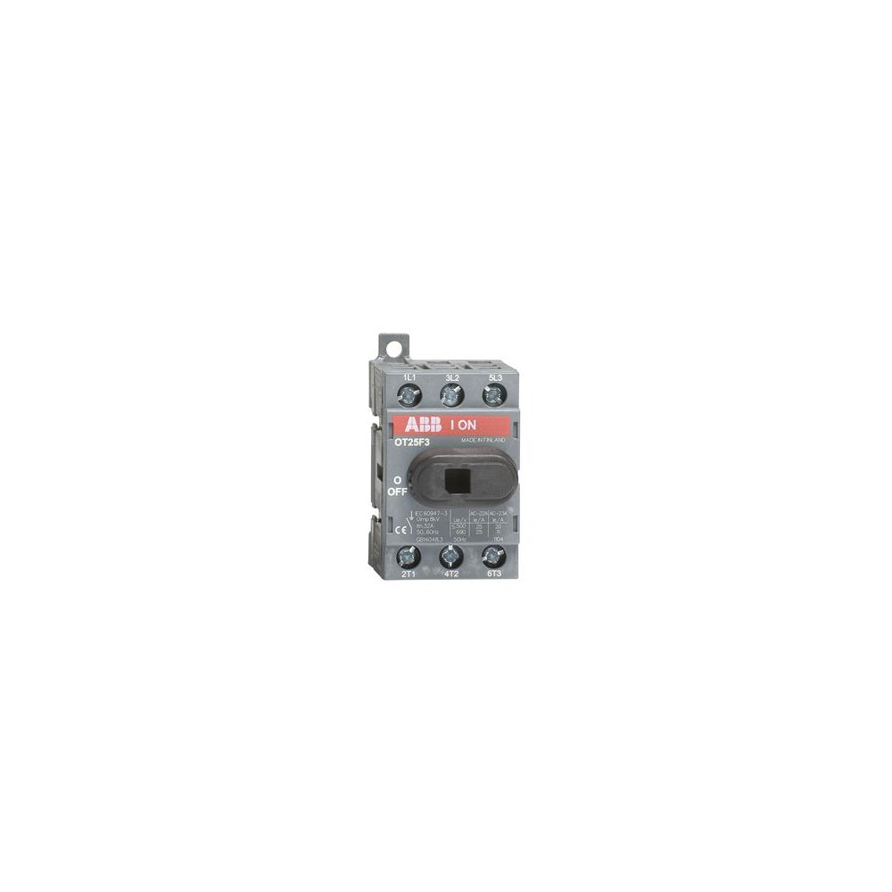 Produktbild för ABB OT25F3, 3P, Kabel, Sort, IEC 60947-3 / UL 508 / CSA C22....