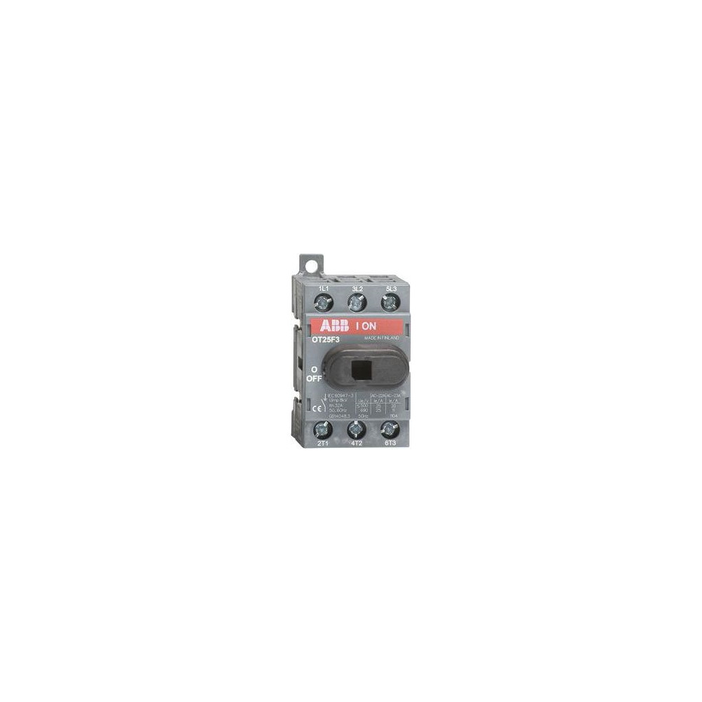 Produktbild för ABB OT25F3, 3P, Kabel, Sort, IEC 60947-3 / UL 508 / CSA C22....