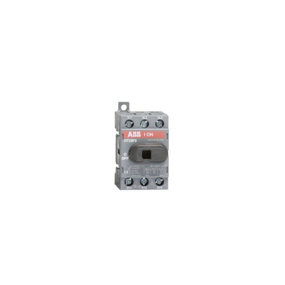Produktbild för ABB OT25F3, 3P, Kabel, Sort, IEC 60947-3 / UL 508 / CSA C22....