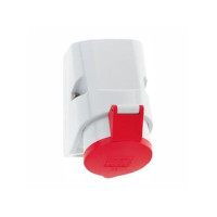 Produktbild för BALS CEE vägguttag H6 400V 32A 7-polig, röd BxH: 83x126 mm t...