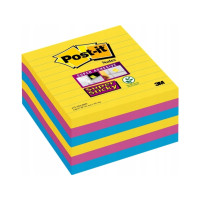 Produktbild för Post-it Super Sticky Large Notes Carnival, linjerede, 101x 1...