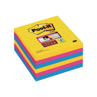 Produktbild för Post-it Super Sticky Large Notes Carnival, linjerede, 101x 1...