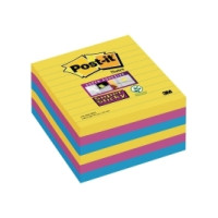 Produktbild för Post-it Super Sticky Large Notes Carnival, linjerede, 101x 1...