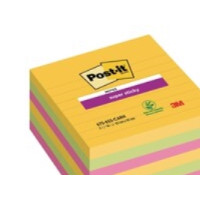 Produktbild för Post-it Super Sticky Large Notes Carnival, linjerede, 101x 1...