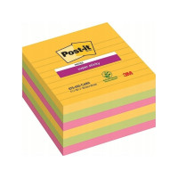Produktbild för Post-it Super Sticky Large Notes Carnival, linjerede, 101x 1...