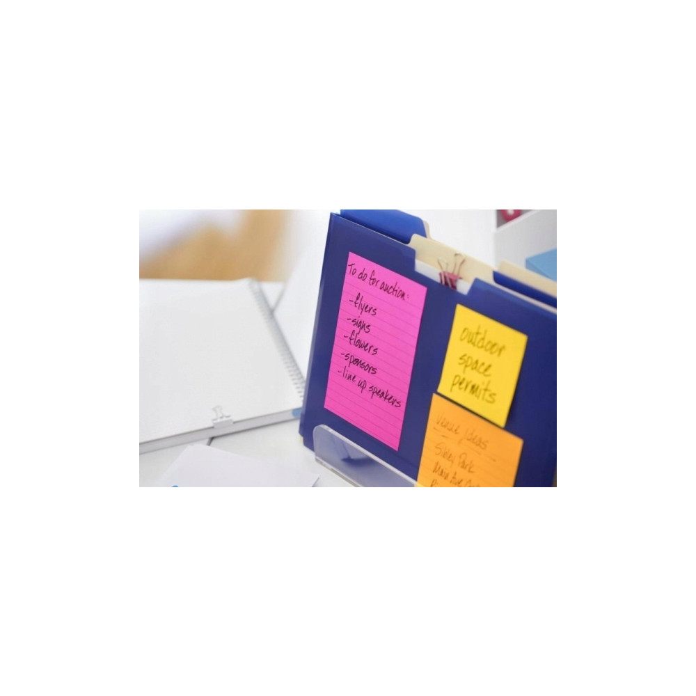 Produktbild för Post-it Super Sticky Large Notes Carnival, linjerede, 101x 1...