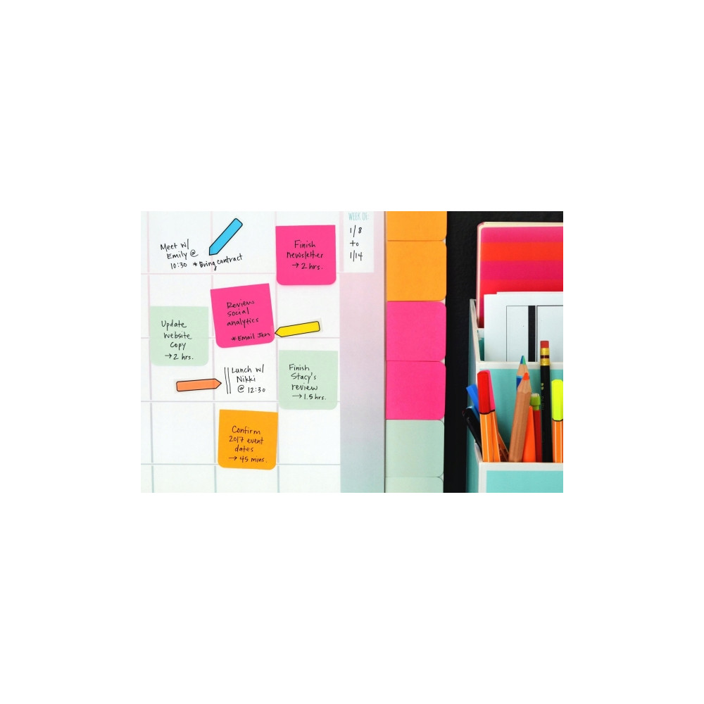 Produktbild för Post-it Super Sticky Large Notes Carnival, linjerede, 101x 1...