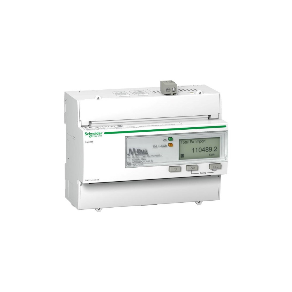 Produktbild för Schneider Electric iEM3335, IP20, 50/60 hz, 126 mm, 69,3 mm,...