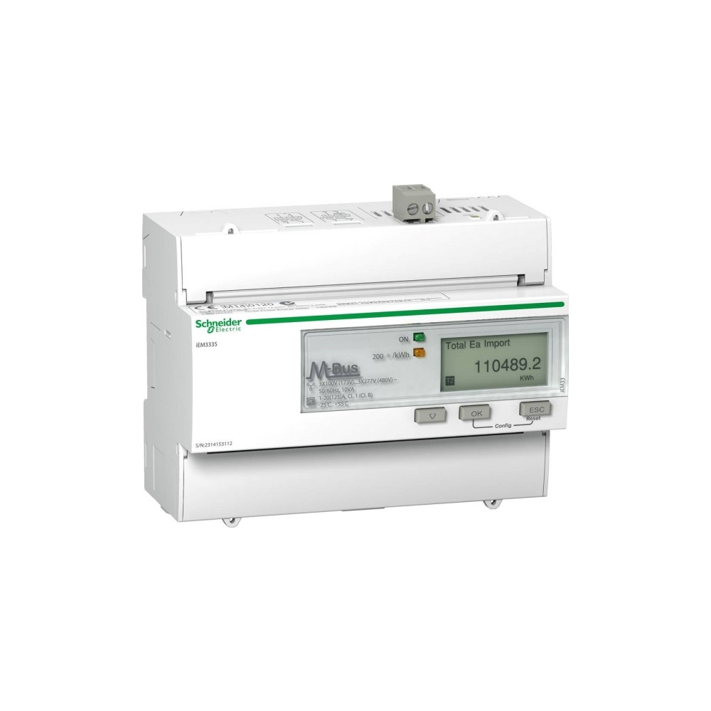 Produktbild för Schneider Electric iEM3335, IP20, 50/60 hz, 126 mm, 69,3 mm,...