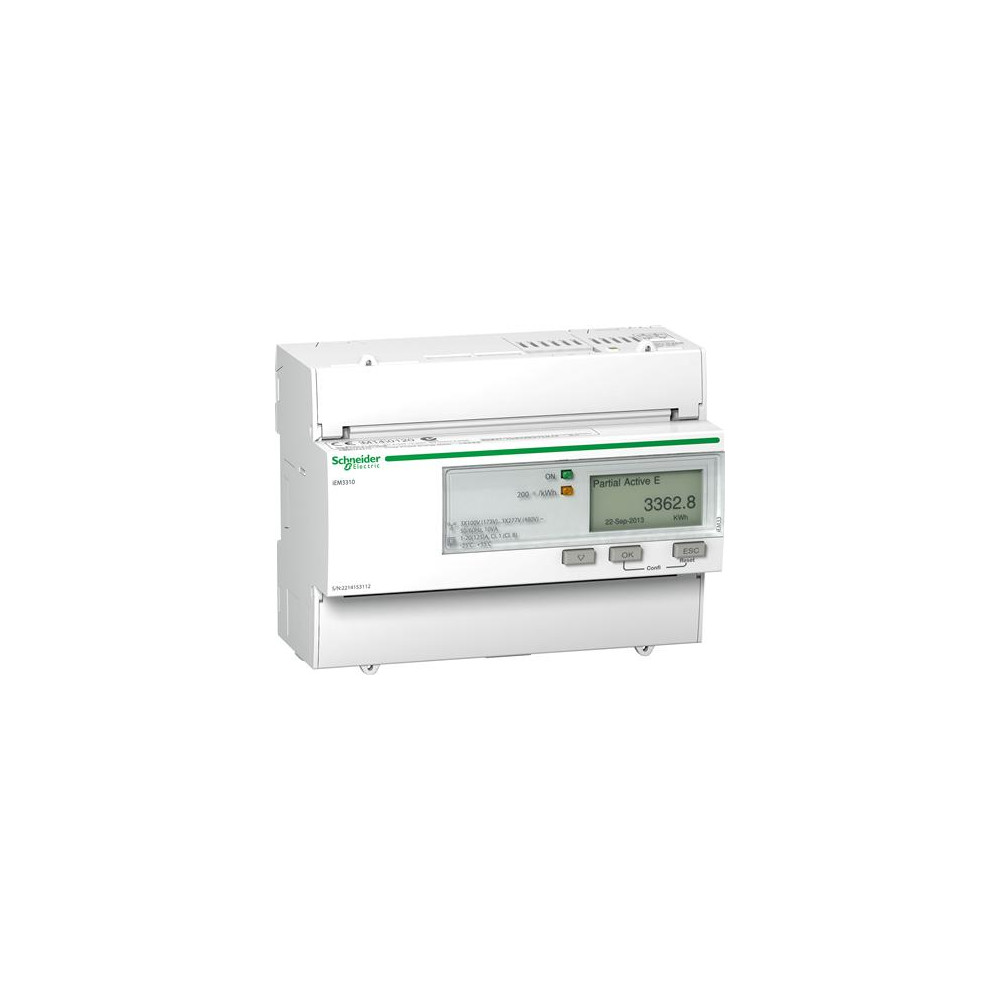 Produktbild för Schneider Electric iEM3310, IP20, 50/60 hz, 126 mm, 69,3 mm,...
