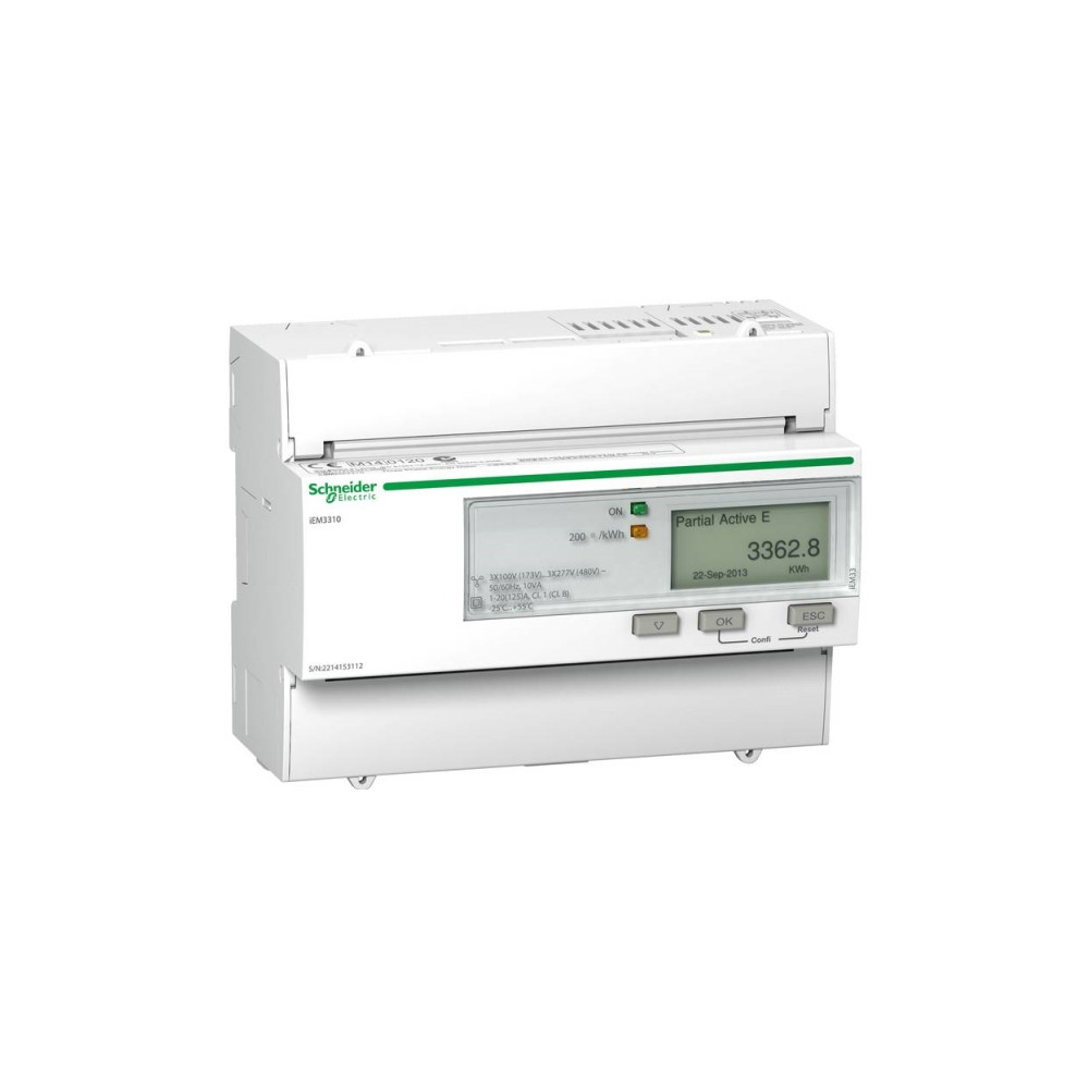 Produktbild för Schneider Electric iEM3310, IP20, 50/60 hz, 126 mm, 69,3 mm,...