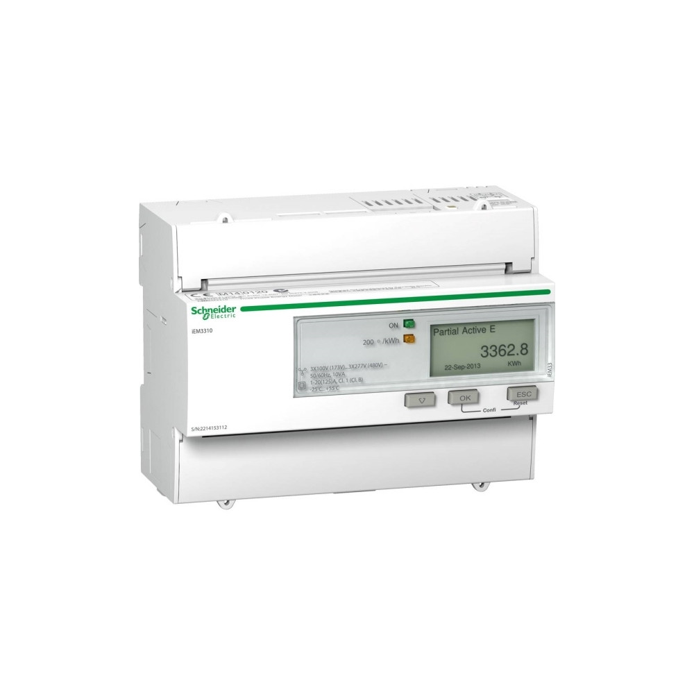 Produktbild för Schneider Electric iEM3310, IP20, 50/60 hz, 126 mm, 69,3 mm,...