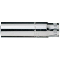 Produktbild för Bahco Tolvkanthylsa 1/4", lång modell, mm, Uttag, 1/4", Metr...