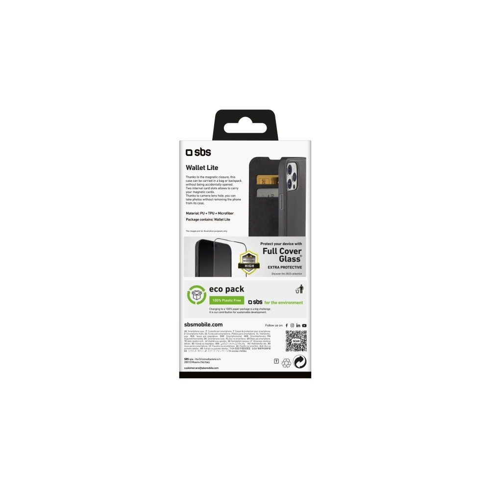 Produktbild för SBS TEBKLITEIP1567PK, Plånbok, Apple, iPhone 15 Pro Max, 17...