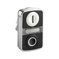 Produktbild för Schneider Electric ZB4, Knapp, Vit, Integral LED, IP66, IK06...